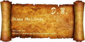 Duma Melinda névjegykártya