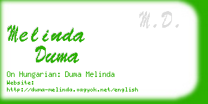 melinda duma business card